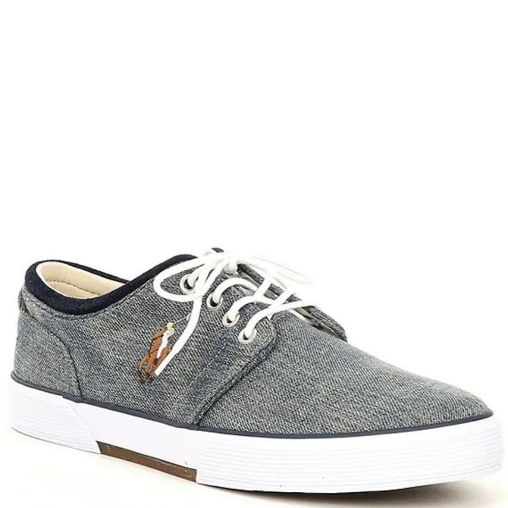 Polo Ralph Lauren Men's Faxon Denim Lace-Up Sneakers